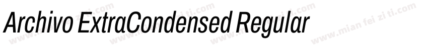 Archivo ExtraCondensed Regular字体转换